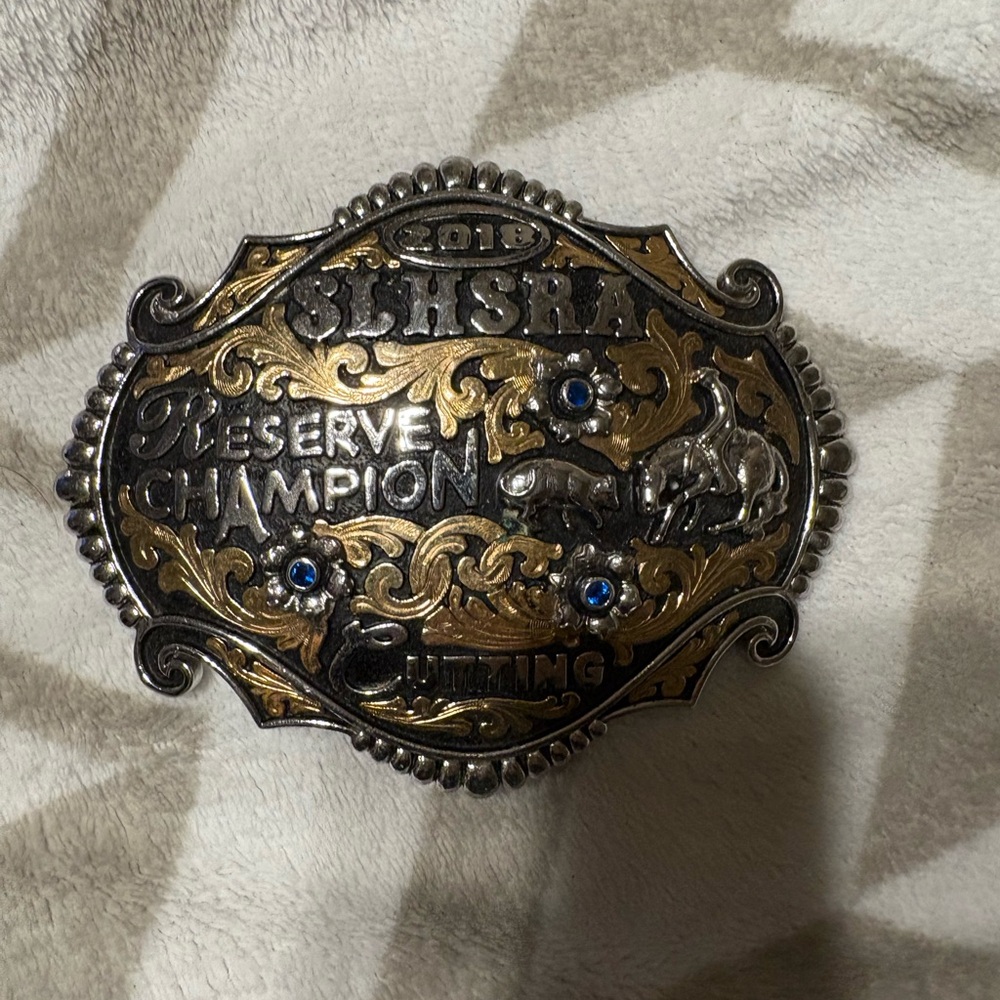 Gold and Silver Championship rodeo Buckle